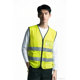 【Purchase Fluorescent Yellow Mesh Reflective Vest Jacket】|Construction Workers|V-neck Sleeveless|Double Reflective Stripes on Chest|Construction Supervision|Zipper Front Design|Vest Jacket Supplier D527 【Purchase Fluorescent Yellow Mesh Reflective Vest Jacket】|Construction Workers|V-neck Sleeveless|Double Reflective Stripes on Chest|Construction Supervision|Zipper Front Design|Vest Jacket Supplier D527